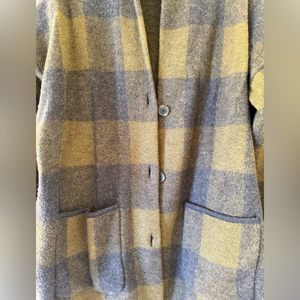 Madewell Buffalo Check Merino Sweater Jacket - Picture 6 of 10